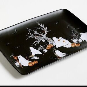 New Pottery Barn Halloween Ghosts Rectangular Serving Tray